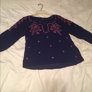 Navy blouse